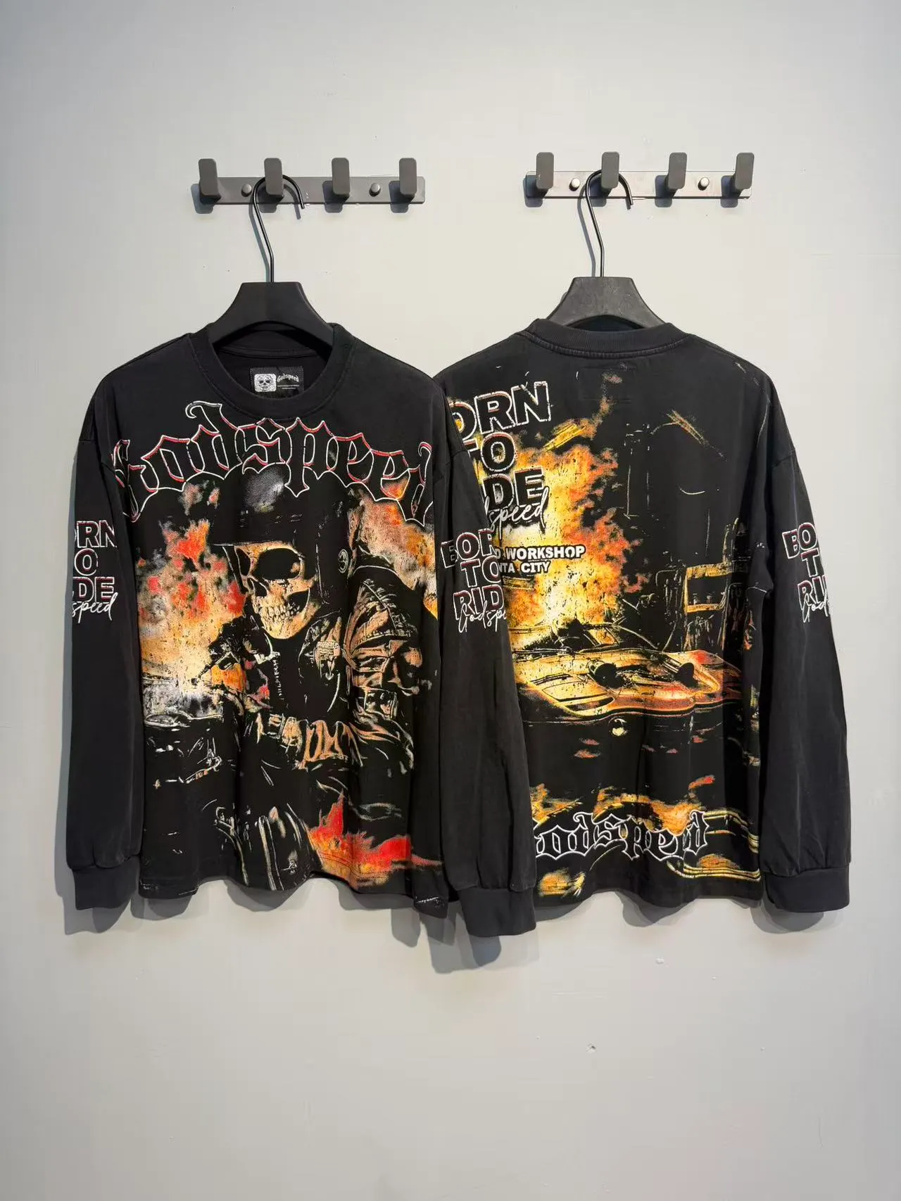 G 626# Black I P85 Godspeed Retro T （fabric）： 26 300 Sizes（size）：S-M-L-XL （colour）： Black